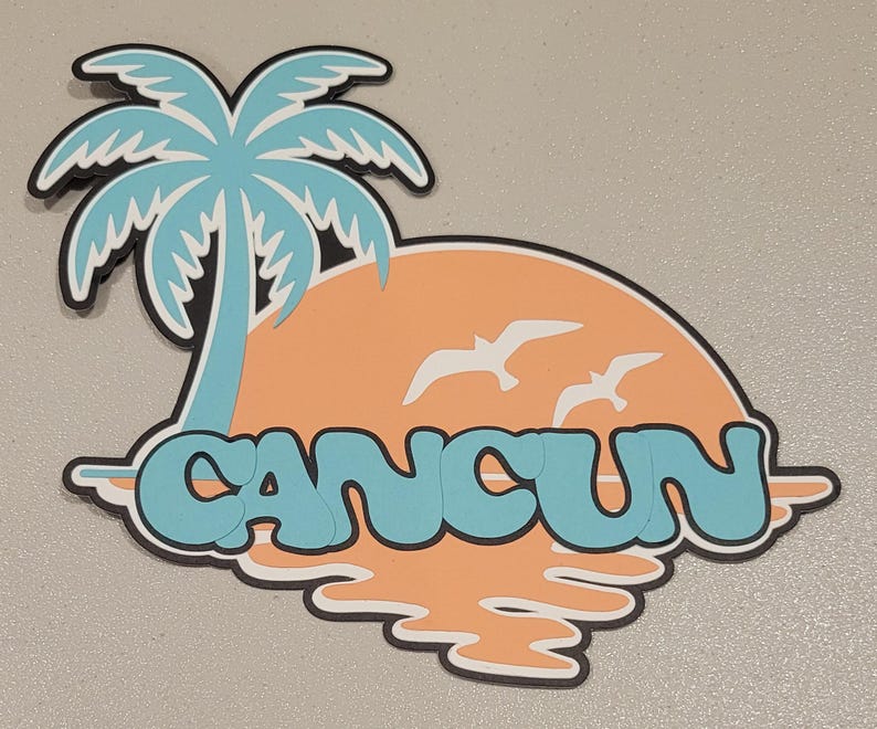 Scrapbook Die Cut Cancun Title - Etsy