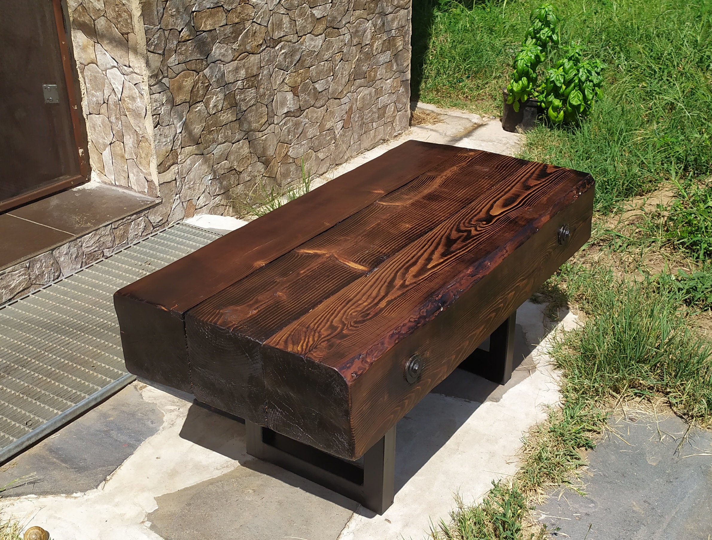 Wood Coffee Table Rustic Coffee Table Vintage handmade Etsy