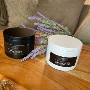 Lavender Scented Candles, Hand Poured Soy/Coconut Blend Wax Candles, Scented Candles,