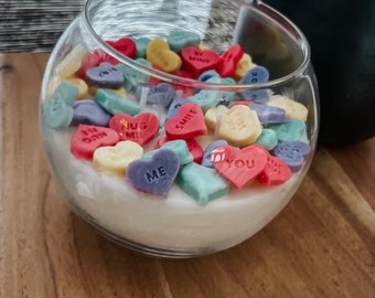 Sweethearts Candle, Valentines Day Candle, Valentine Candle, Heart Candle, Soy Wax Candle