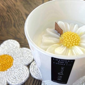 Wild Daisy Soy Candle: Hand Poured Wood Wick, Floral Scent