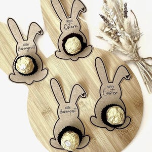 Easter Craft Template PDF, Cute Easter Bunny for Ferrero Rocher, DIY Table Decoration & Easter Party Favor – Digital Printable Template