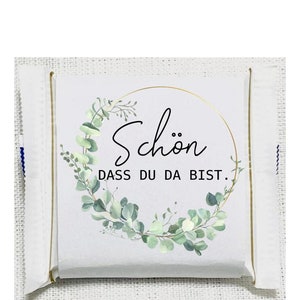 Ritter Sport Mini schön dass du da bist Banderolen PDF Druckdatei Gastgeschenk Geschenk Hochzeit Geburtstag Tischdeko Give Away Taufe