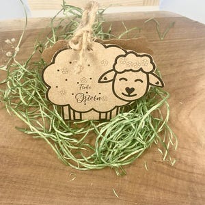 Print template Easter gift Easter Easter lamb sheep table decoration Easter brunch PDF template for download Print out Print yourself Happy Easter