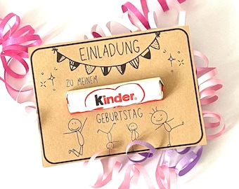 Printable children's birthday invitation template, printable birthday invitation card, downloadable birthday invitation card (PDF)