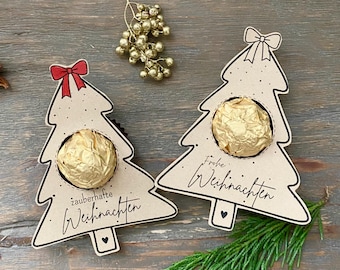 Printable Christmas tree template for place cards (PDF print file), party favor, gift for colleagues, table decoration, DIY crafting