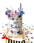 Duplo flower bouquet with 5 bands for the box, birthday gift, party favor, printable template.