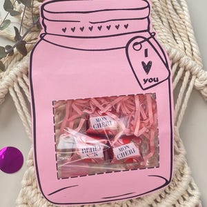 Muttertag Vatertag Jahrestag Geschenk für ihn Geschenk für sie Freund Karte Herzen im Glas Druckvorlage zum Ausdrucken Geschenkidee Liebe