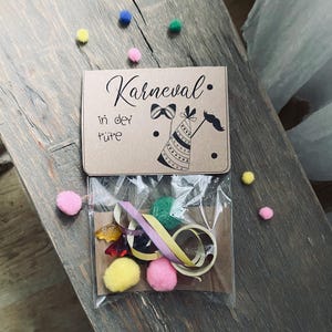 Printable template for carnival-themed candy bags, candy bag flap, carnival in a bag, printable bag closure, gift idea, gift, PDF