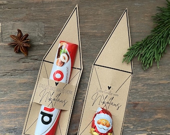 Plantilla imprimible: Casa de Papá Noel, regalo de Papá Noel para compañeros de trabajo, descarga de plantilla, tarjeta de Papá Noel imprimible, idea de regalo, felicitación navideña