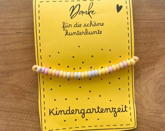 Print template Thank you for the colorful kindergarten time, farewell gift educator Kita Thank you Kindergarten farewell card