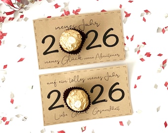 Printable New Year's Eve table decoration template for New Year's Eve 2026, New Year's craft template, good luck for the new year 2026, New Year's greeting to print (PDF)