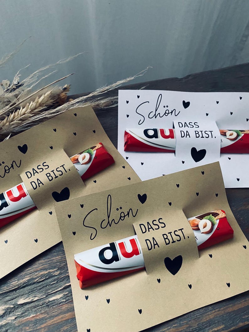 Bewudy Lot De 50 Cartons De Table En Papier Kraft - Inscription « Schön