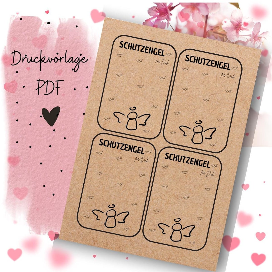 Guardian Angel Round Checklist Example.pdf Print Template Guardian Angel for You PDF Template Birthday Card Print ...