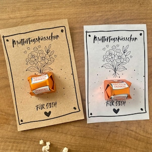 Druckvorlage Muttertagsgeschenk Muttertag Küsschen Muttertagskarte Karte PDF zum ausdrucken Geschenk Geschenkidee
