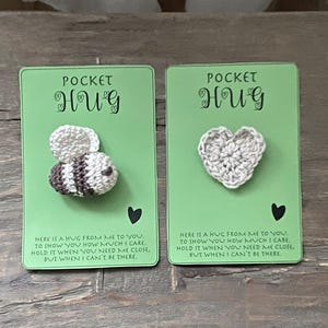 Druckvorlage Pocket Hug PDF Mutmacher Glücksbringer Geschenkkarte  Mitbringsel Prüfung Schule Geschenkkarte Download Geschenk