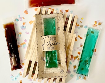 DIY popsicle template for summer holidays, download, farewell gift for school friends, last-minute holiday gift, printable card template