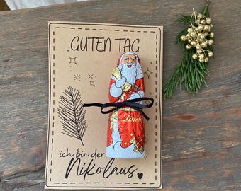Plantilla imprimible para tarjeta de Papá Noel, plantilla de regalo de Papá Noel, descarga e imprime, tarjeta de Papá Noel, idea de regalo, felicitación navideña