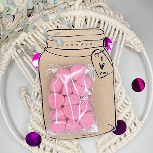Regalo de aniversario del Día de la Madre para él Regalo para ella Tarjeta de amiga Corazones en un vaso Idea de regalo imprimible Amor
