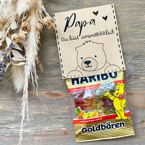 Modèle d'impression pour rabat de sac pour la fête des pères, idée cadeau pour papa, souvenir d'anniversaire, modèle d'artisanat, modèle PDF à télécharger, cadeau à imprimer soi-même