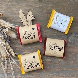 Druckvorlage Ostern Ritter Sport Frohe Ostern Hasenpost PDF Vorlage Download Tischdeko Geschenk Selbstausdrucken Ostergruß Ostergeschenke