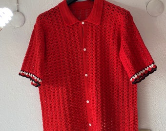 MerlaDesigns Unisex Crochet Shirt, Christmas Shirt, Christmas Gift for Him, Christmas Gift Idea, Christmas Gifts For Men, Xmas Gift for Him