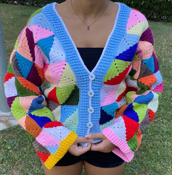 Womens colorblock cheap cardigan