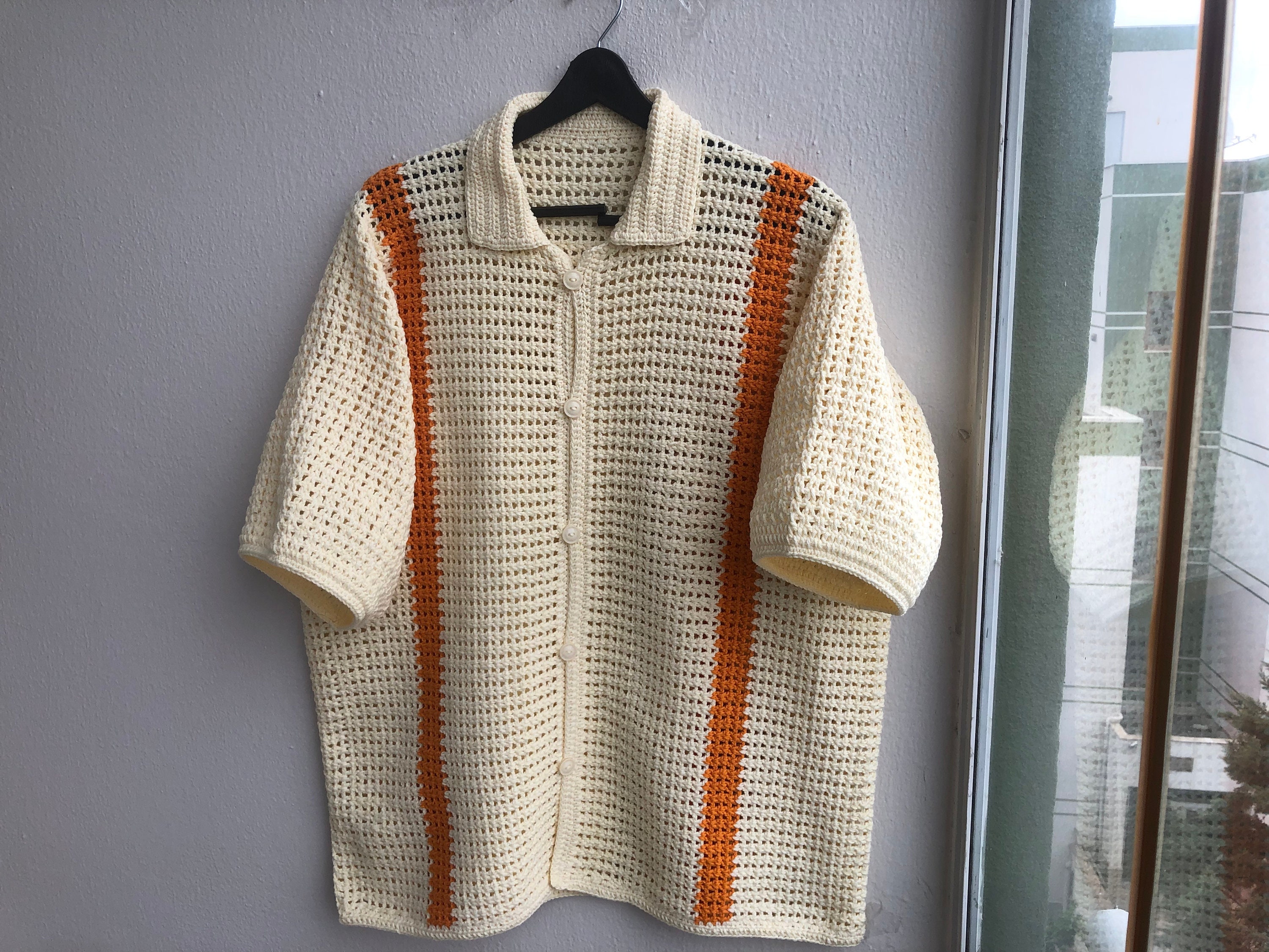 Merladesigns Unisex Shirt, Summer Shirt, Crochet Unisex Shirt