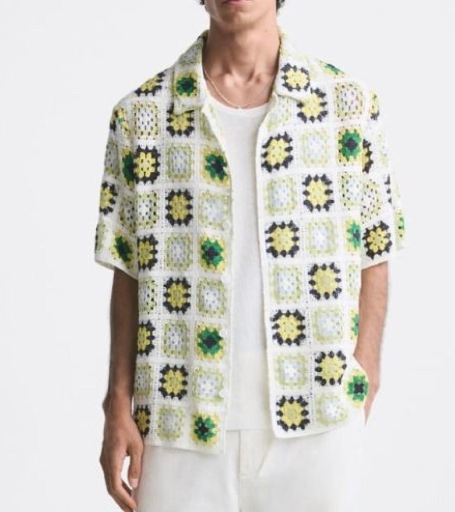 MerlaDesigns Unisex Shirt, Summer Shirt, Crochet Unisex Shirt,Vintage Crochet Shirt, Crochet Shirt For Men,Crochet Shirt,Hippie Unisex Shirt