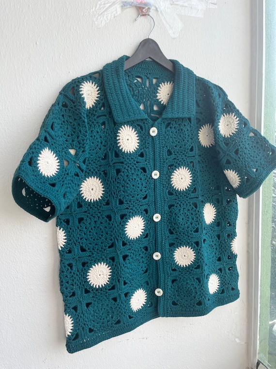 Merladesigns Unisex Shirt, Summer Shirt, Crochet Unisex Shirt