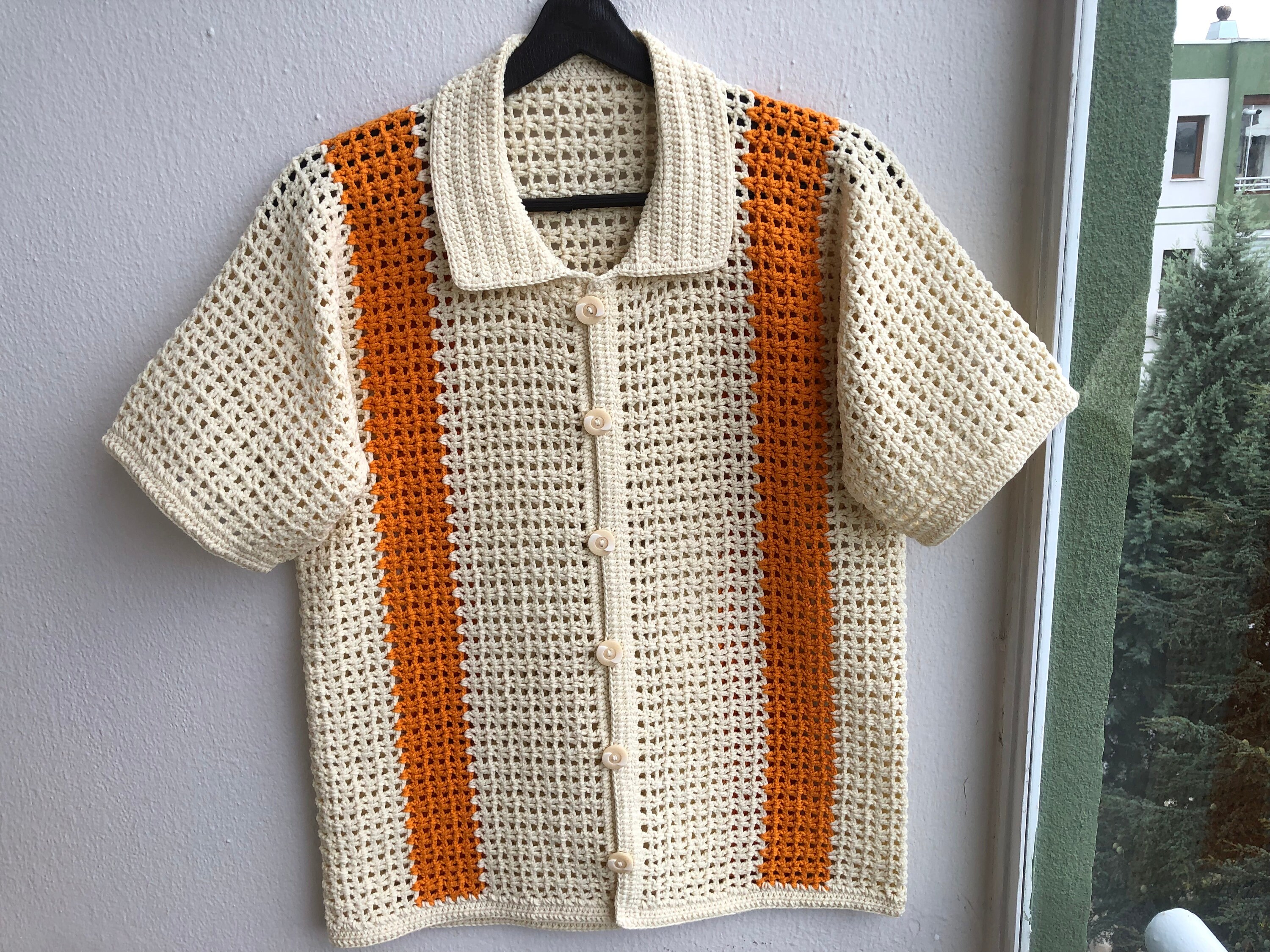Merladesigns Unisex Shirt, Summer Shirt, Crochet Unisex