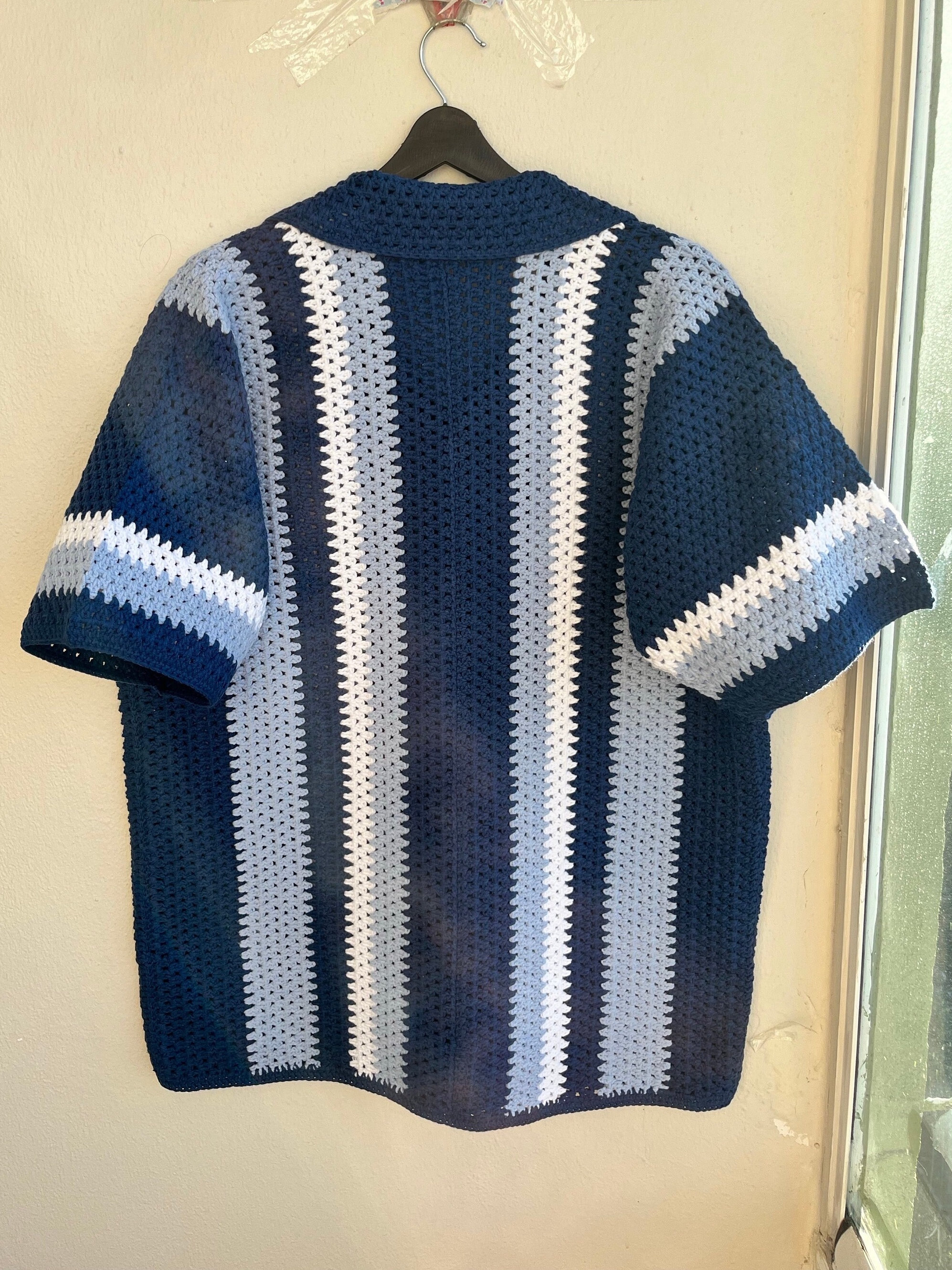 Merladesigns Unisex Shirt, Summer Shirt, Crochet Unisex Shirt