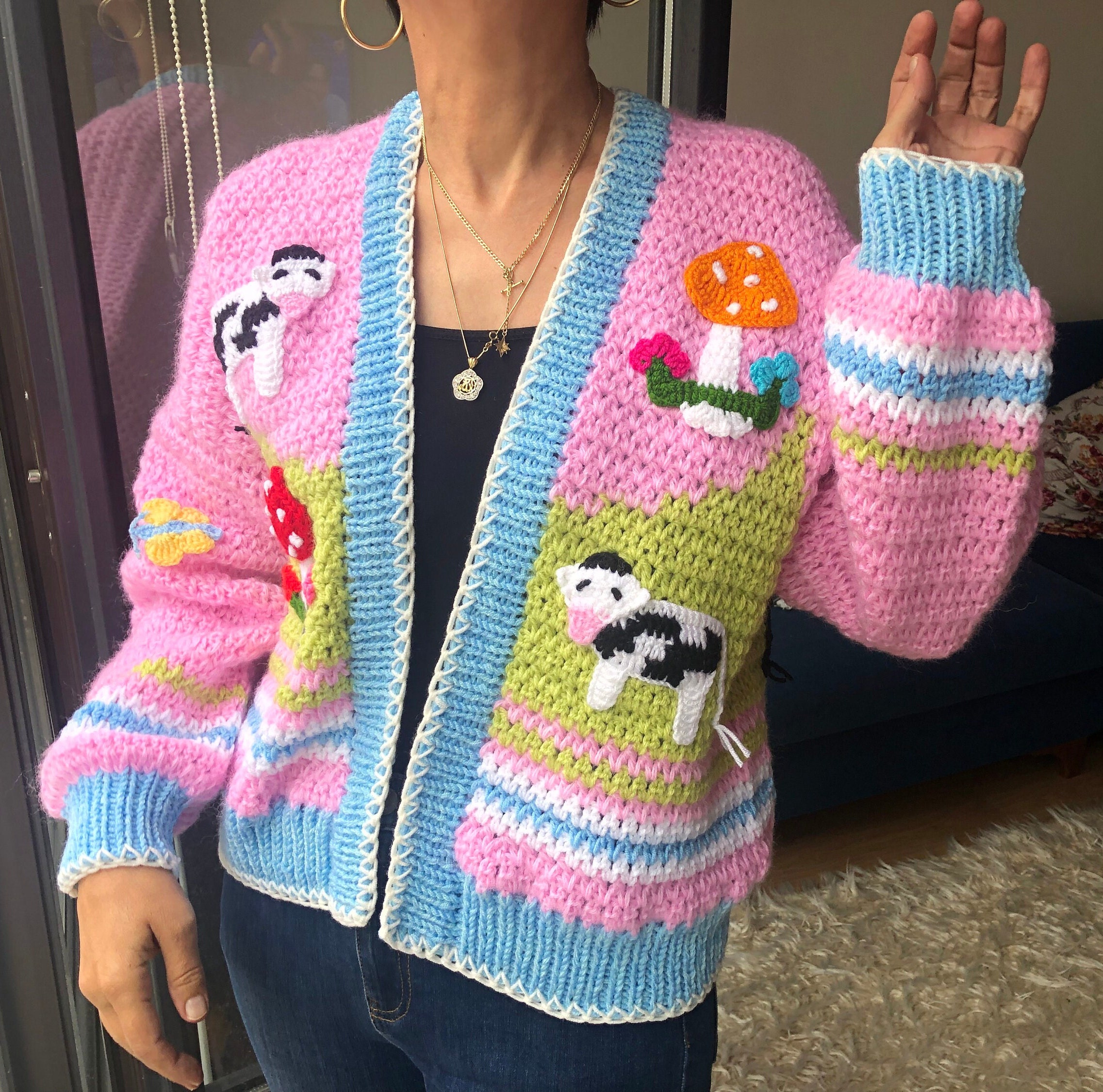 Crochet Cow Cardigan - Etsy Hong Kong