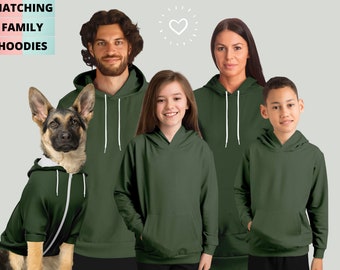 Dog hoodie, Kids hoodie, matching dog and owner, sage green hoodie, matching hoodies, cute hoodie, all colours available, UK/USA