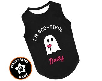 Gepersonaliseerde Halloween-hondshirt: grappig huisdierkostuum
