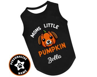 Gepersonaliseerde Halloween-hondenvest: pompoenshirt