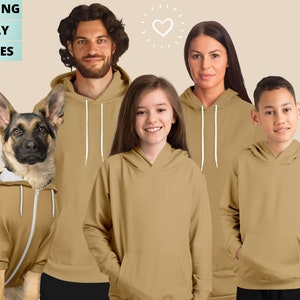 Matching family costumes, Matching hoodies, mojave tan hoodie, dog hoodie, custom dog hoodie, kids hoodie, all colours available, UK/USA