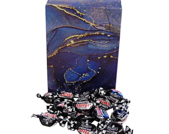 350g Rectangular Patterned Box of Walkers Liquorice Toffee