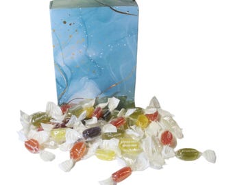 350g Rectangular Patterned Box of Sugar Free Fruit Drops