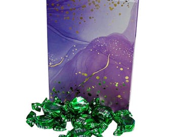 350g Rectangular Patterned Box of Walkers Mint Toffee