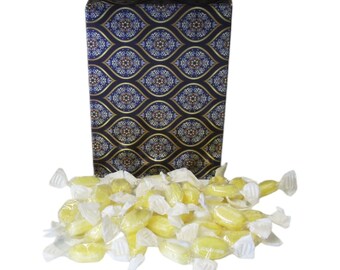 350g Rectangular Patterned Box of Sugar Free Sherbet Lemons