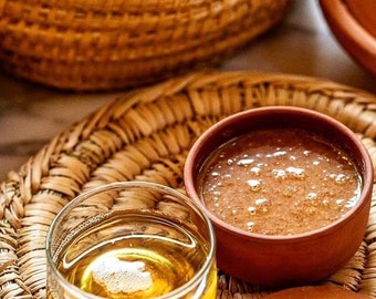 Amlou,pâte à tartiner traditionnelle berbère marocaine amandes miel huile Argan,Amlou Crunchy bio