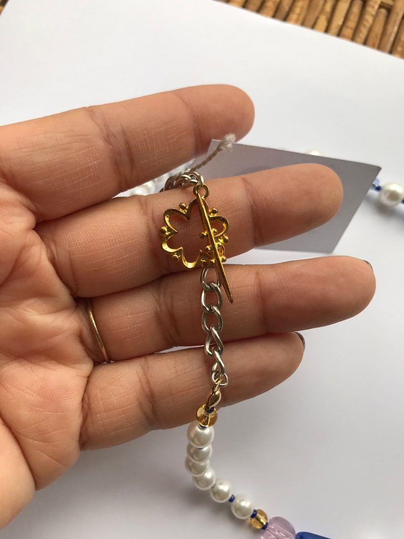 Collier Shéhérazade, fait à la main , bijoux fantaisie, collier en perles, perle Agate image 7
