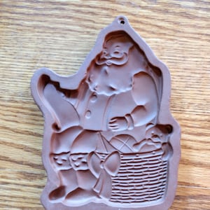 Longaberger Pottery Santa Claus Cookie Mold- 1992