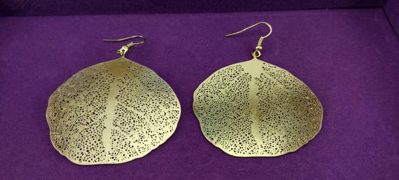 Leaf Earrings, leaf skeleton dangle earrings - image 2