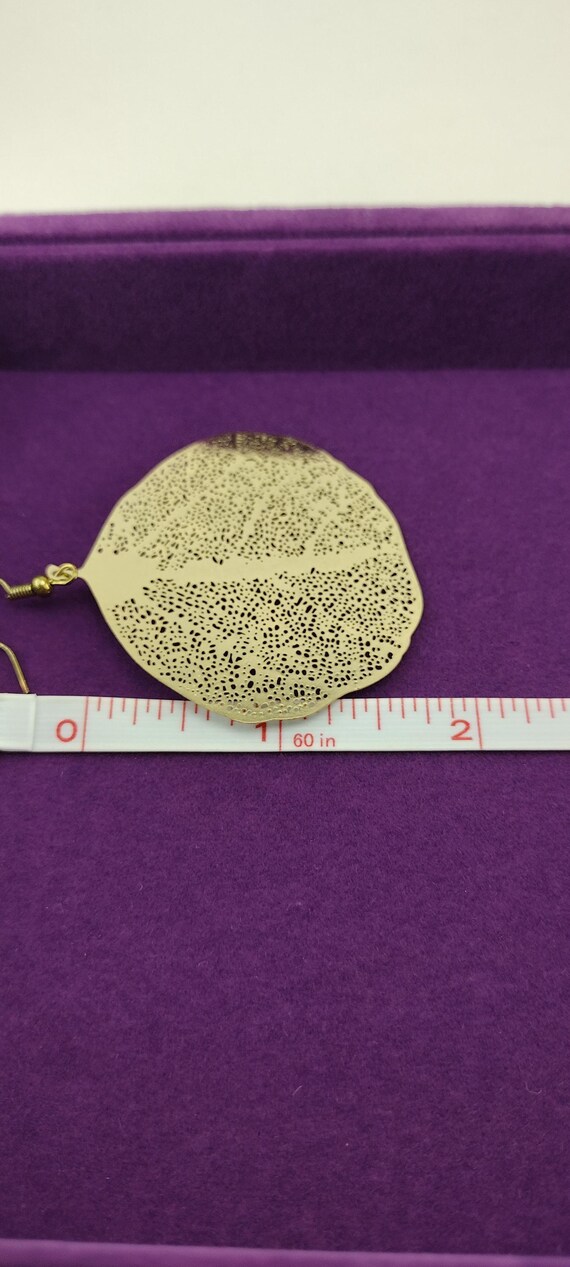 Leaf Earrings, leaf skeleton dangle earrings - image 5