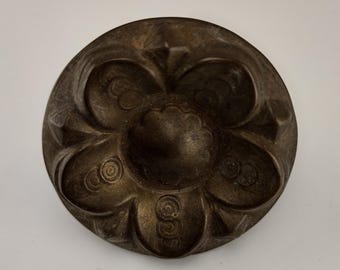 Antique Flower Drawer Pull, Floral Drawer Knob