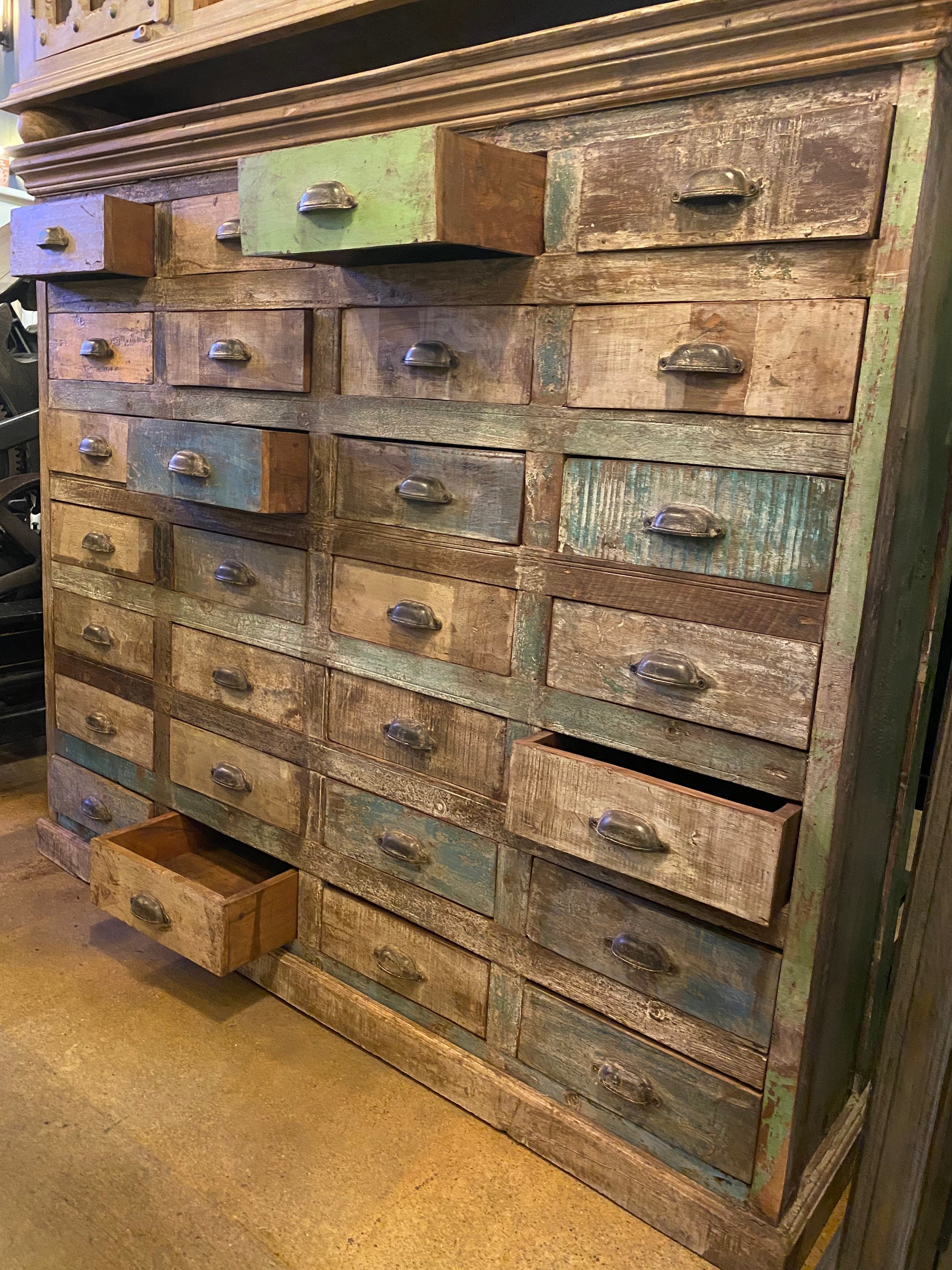 Multi Colored Reclaimed Wood Dresser/ Storage Chest Etsy