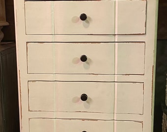 Reclaimed White Dresser – Rustic Industrial Wood Storage