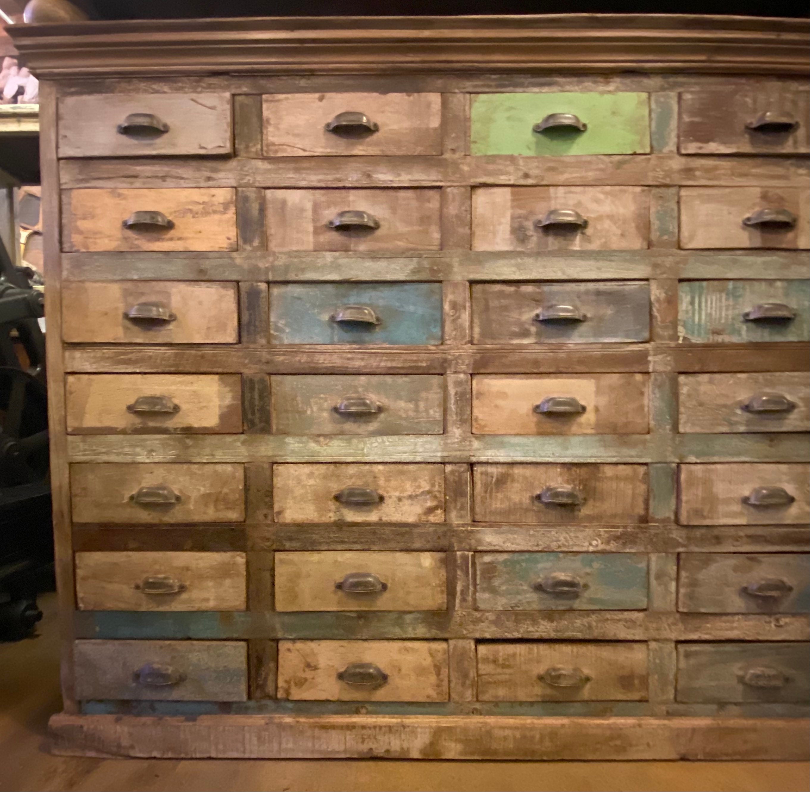 Multi Colored Reclaimed Wood Dresser/ Storage Chest Etsy